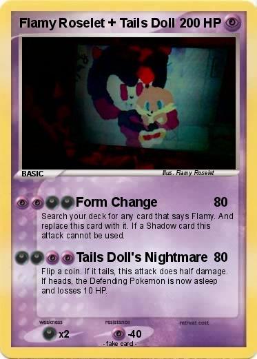 Pokemon Flamy Roselet + Tails Doll