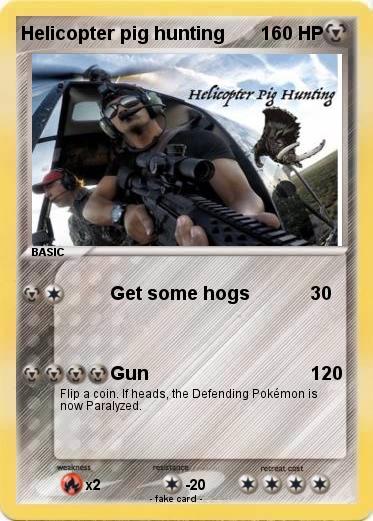 Pokemon Helicopter pig hunting