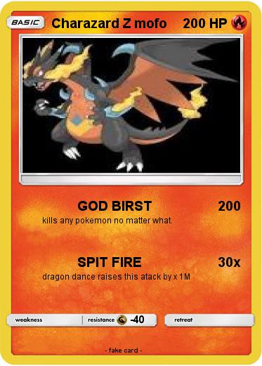 Pokemon Charazard Z mofo