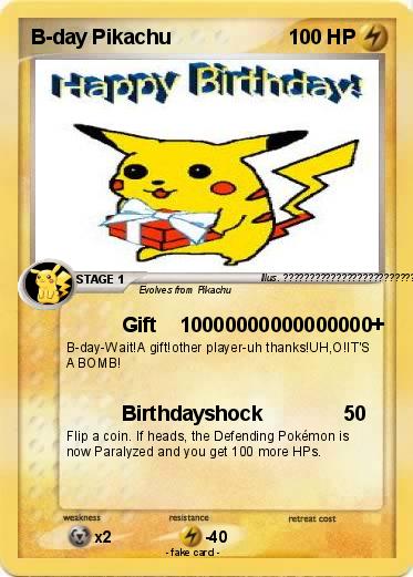 Pokemon B-day Pikachu