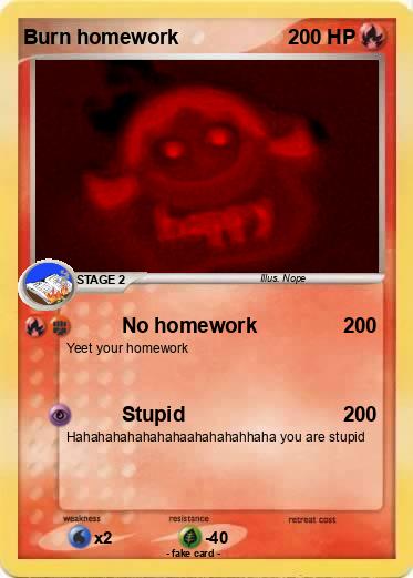 Pokemon Burn homework