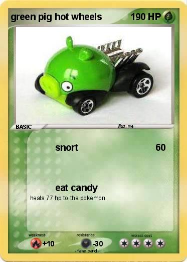 Pokemon green pig hot wheels