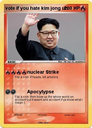 Pokemon vote if you hate kim jong un