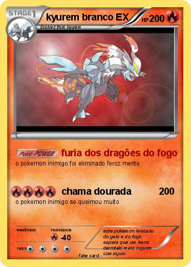 Pokemon kyurem branco EX