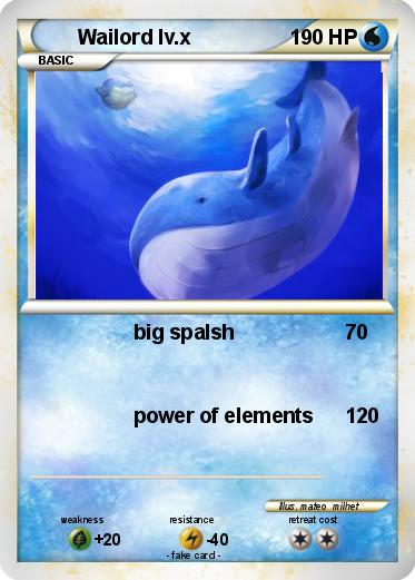 Pokemon Wailord lv.x