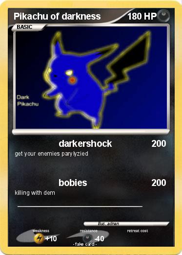 Pokemon Pikachu of darkness