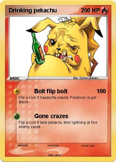 Pokemon Drinking pekachu