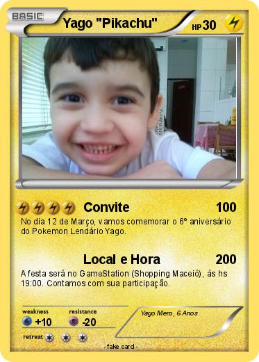 Pokemon Yago "Pikachu"