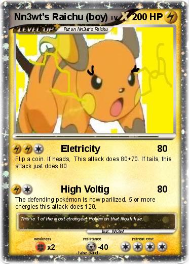 Pokemon Nn3wt's Raichu (boy)