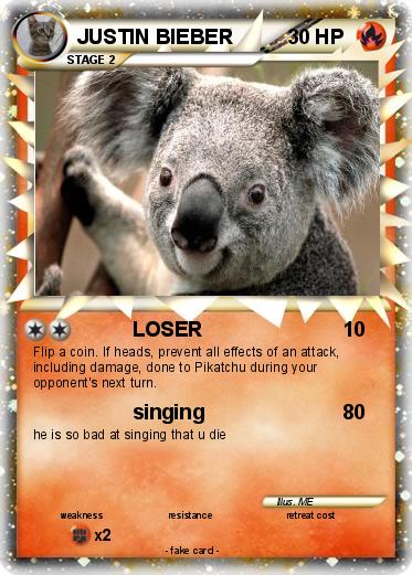 Pokemon JUSTIN BIEBER