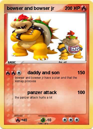 Pokemon bowser and bowser jr