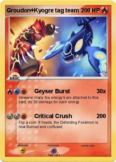Pokemon Groudon+Kyogre tag team