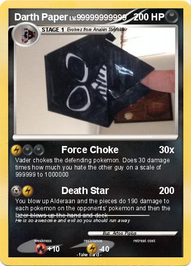 Pokemon Darth Paper