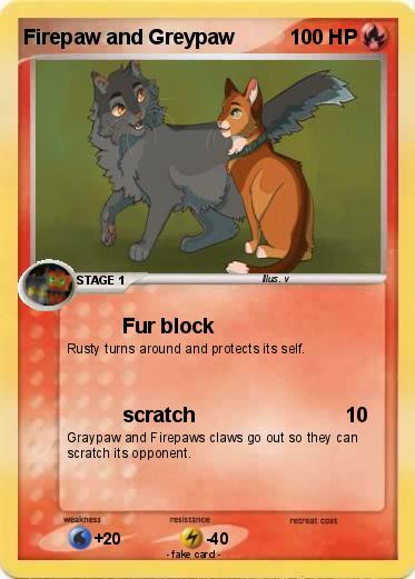 Pokemon Firepaw and Greypaw
