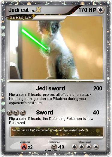 Pokemon Jedi cat