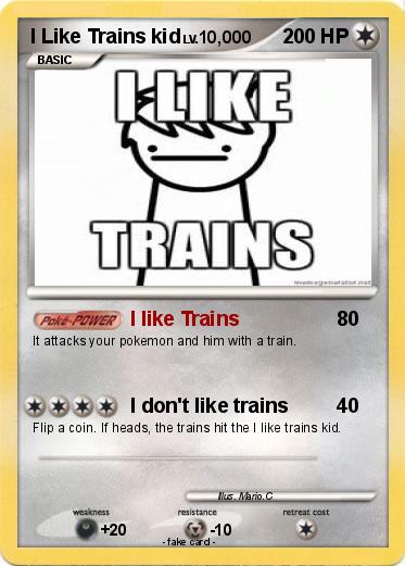 Pokemon I Like Trains kid