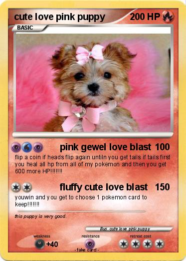 Pokemon cute love pink puppy