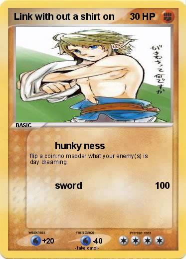 Pokemon Link with out a shirt on