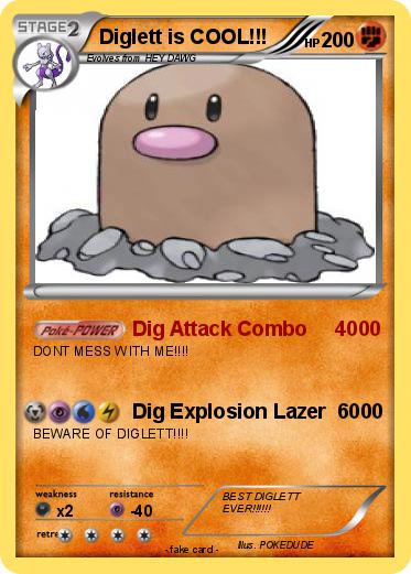 Pokemon Diglett is COOL!!!