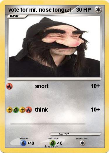 Pokemon vote for mr. nose long