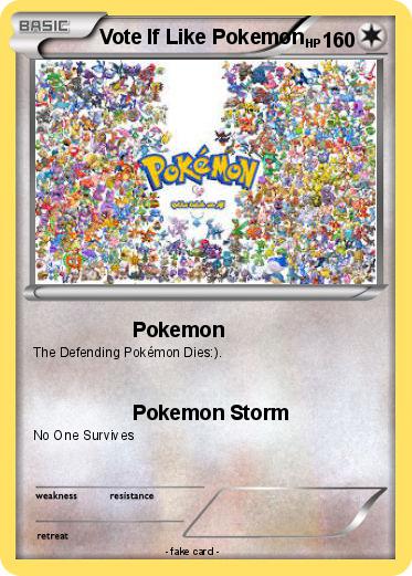 Pokemon Vote If Like Pokemon