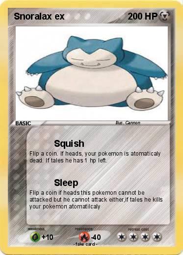 Pokemon Snoralax ex