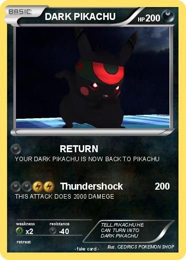 Pokemon DARK PIKACHU
