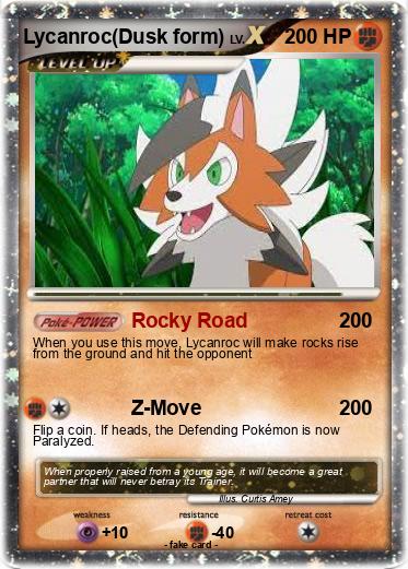 Pokemon Lycanroc(Dusk form) Pokemon Lycanroc(Dusk form)