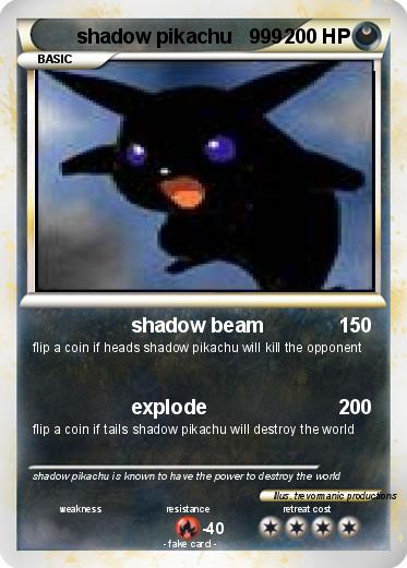Pokemon shadow pikachu   999