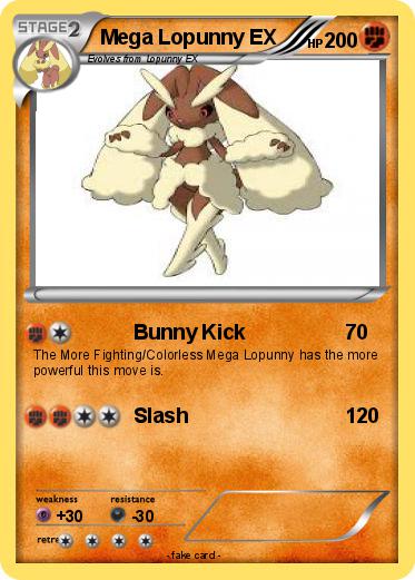 Pokemon Mega Lopunny EX