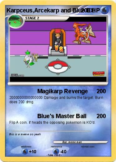 Pokemon Karpceus,Arcekarp and Blue EX