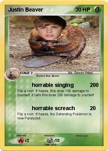 Pokemon Justin Beaver