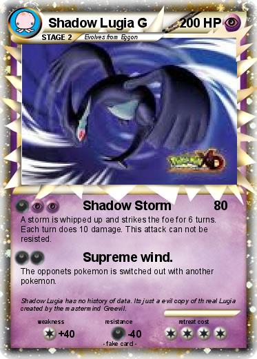 Pokemon Shadow Lugia G