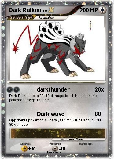 Pokemon Dark Raikou