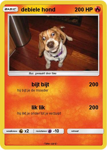 Pokemon debiele hond