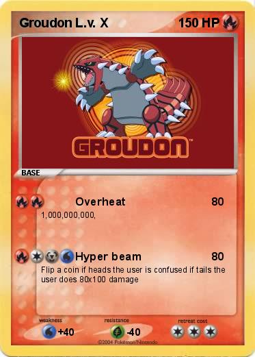 Pokemon Groudon L.v. X
