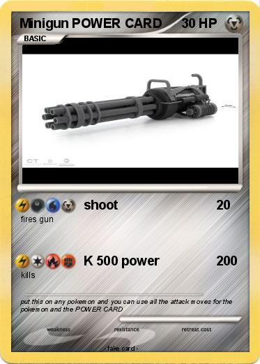 Pokemon Minigun POWER CARD