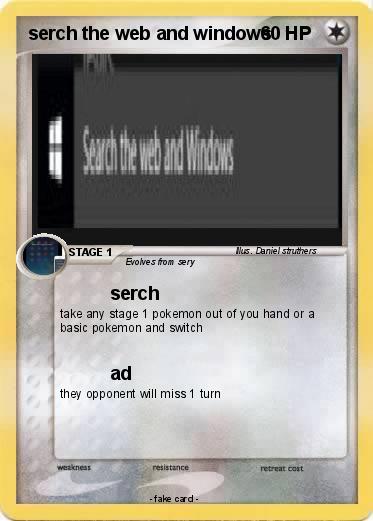 Pokemon serch the web and windows