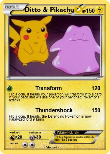 Pokemon Ditto & Pikachu