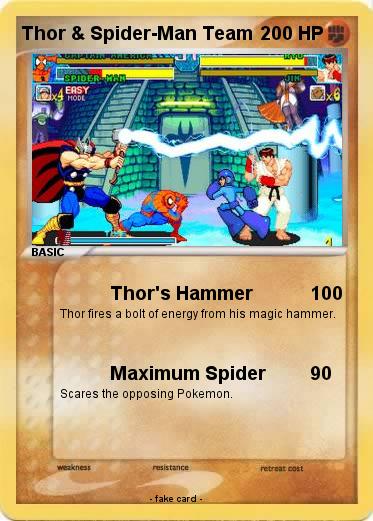 Pokemon Thor & Spider-Man Team