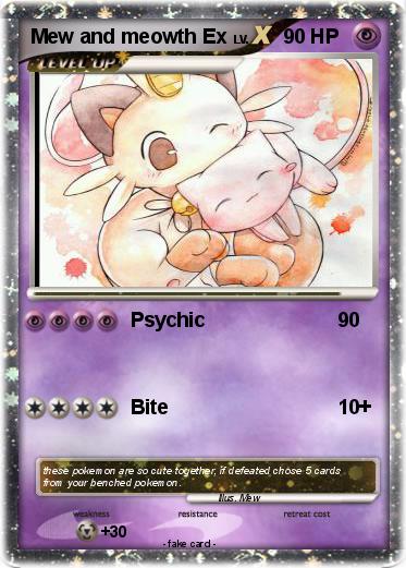 Pokemon Mew and meowth Ex