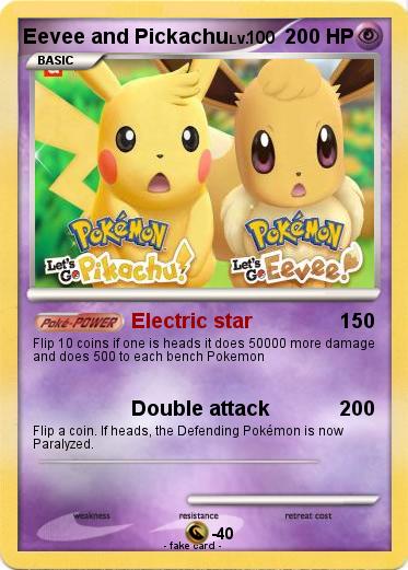 Pokemon Eevee and Pickachu