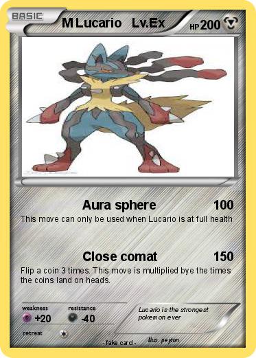 Pokemon M Lucario   Lv.Ex