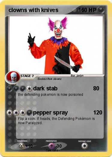 Pokemon clowns with knives