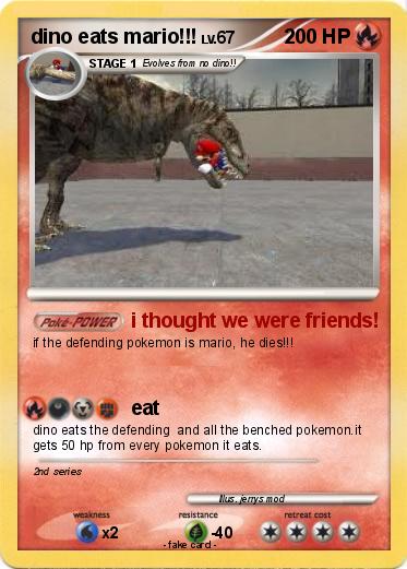 Pokemon dino eats mario!!!