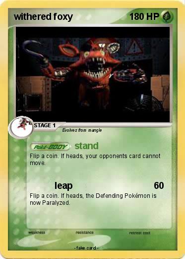 Pokemon withered foxy