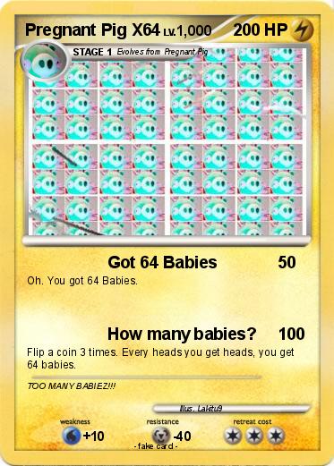 Pokemon Pregnant Pig X64
