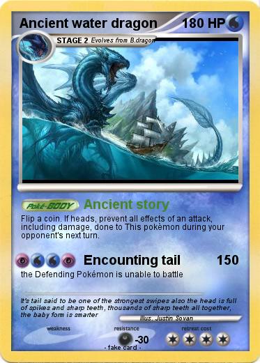 Pokemon Ancient water dragon