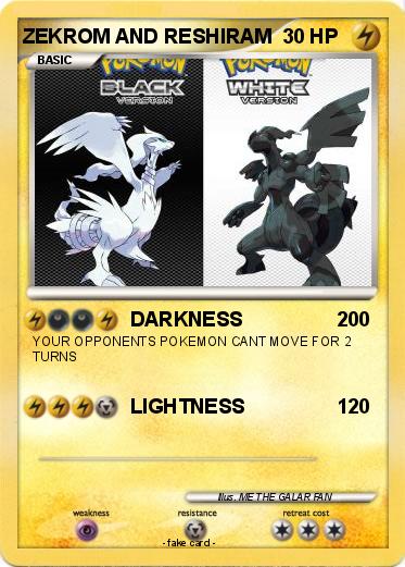 Pokemon ZEKROM AND RESHIRAM