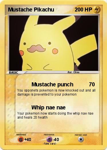Pokemon Mustache Pikachu
